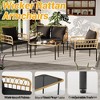 GustoWave 4 Piece Outdoor Patio Conversation Set With Coffee Table & Thick Cushions For Small Balcony Garden Yard - 3 of 4
