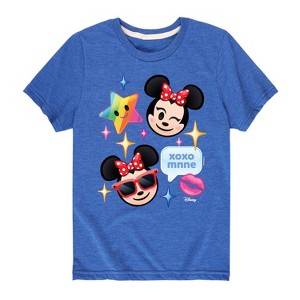 Boys' - Disney - Minnie Assorted Emojis Short Sleeve Graphic T-Shirt - 1 of 4