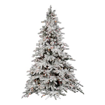 Vickerman Flocked Utica Fir Artificial Christmas Tree PreLit