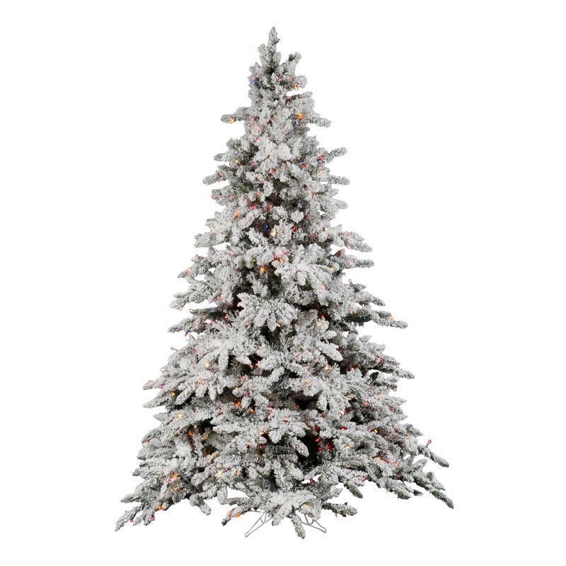 Vickerman Flocked Utica Fir Artificial Christmas Tree, 1 of 4