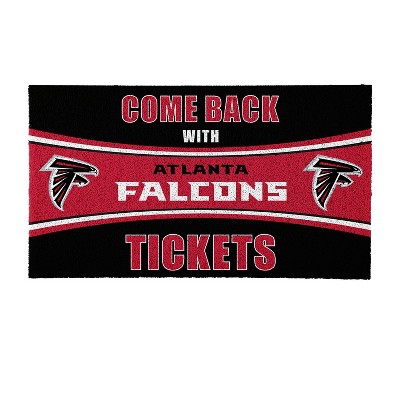 Evergreen Come Back with Tickets Atlanta Falcons 28" x 16" Woven PVC Indoor Outdoor Doormat