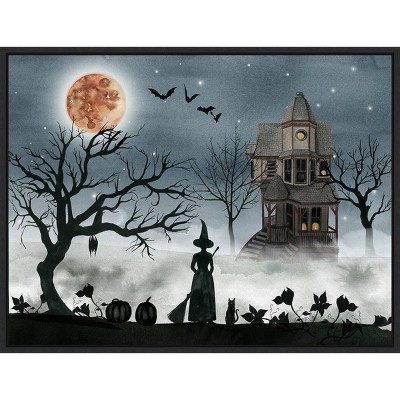 24" x 18" Harvest Moon Collection A by Grace Popp Framed Wall Canvas - Amanti Art