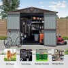 CAVINAS Storage Shed with Lockable Door Weatherproof Galvanized Steel Garden Shed for Backyard, Lawn - 4 of 4
