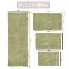 Fantasia Bath Rug Bathroom Rugs Set, Washable Rug, Extra Soft and Absorbent bath Rug, Bath Mat Set, Non-Slip, 4 Pcs Set with Runner, Sage - 3 of 4