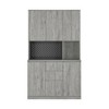 DOMETOUR 74" Kitchen Pantry Cabinet with Charging Station Freestanding Buffet Cupboards Sideboard with Microwave Stand for Living Room Dining Room - 2 of 4