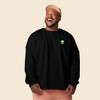 Dalix Alien Embroidered Cotton Classic Fit Long Sleeve Crewneck Tee Shirt Mens - 3 of 4