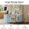 Lyngins L-Shaped Computer Desk with Storage – 2 Cabinets, 2 Drawers, 11 Open Spaces + Flip Storage, Built-In Power Outlet, Office Desk/Gaming Desk - 3 of 4