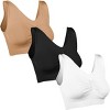 Comfortisse Bras - 3 Pack - White, Black, Nude - Small - 4 of 4