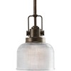 Progress Lighting Archie 1-Light Mini-Pendant, Polished Chrome, Prismatic Glass Shade - 2 of 3
