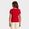 Girls' Short Sleeve Ribbed Bow Front T-Shirt - Cat & Jack™ - 2 of 3