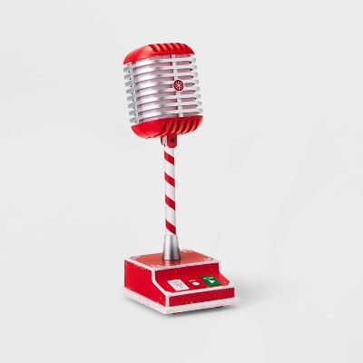 Animated Talking Microphone Decorative Figurine Red - Wondershop™