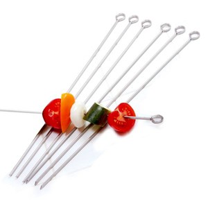 Norpro Stainless Steel 14-Inch Barbeque Skewers, Set of 6 - 1 of 4