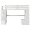 YOOCOZZ Full Size Loft Bed with Built-in Desk, Shelves, Storage Staircase and Drawers - 4 of 4