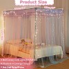 YEERSWAG Elegant Princess Full Size Bed Canopy Bed Curtain Nets Holiday Present For Girls Rainbow - 2 of 4