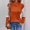 Coolmee Womens Long Sleeve Color Block Hoodie Sweatshirts Lightweight Pullover Tops - 2 of 4