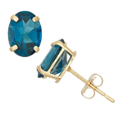 london blue topaz-yellow gold