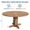 Round Dining Table for 4, 47 Inches Dining Room Table, Circle Kitchen Tables for Dining Room, Kitchen, Living Room(Table Only) - 2 of 4