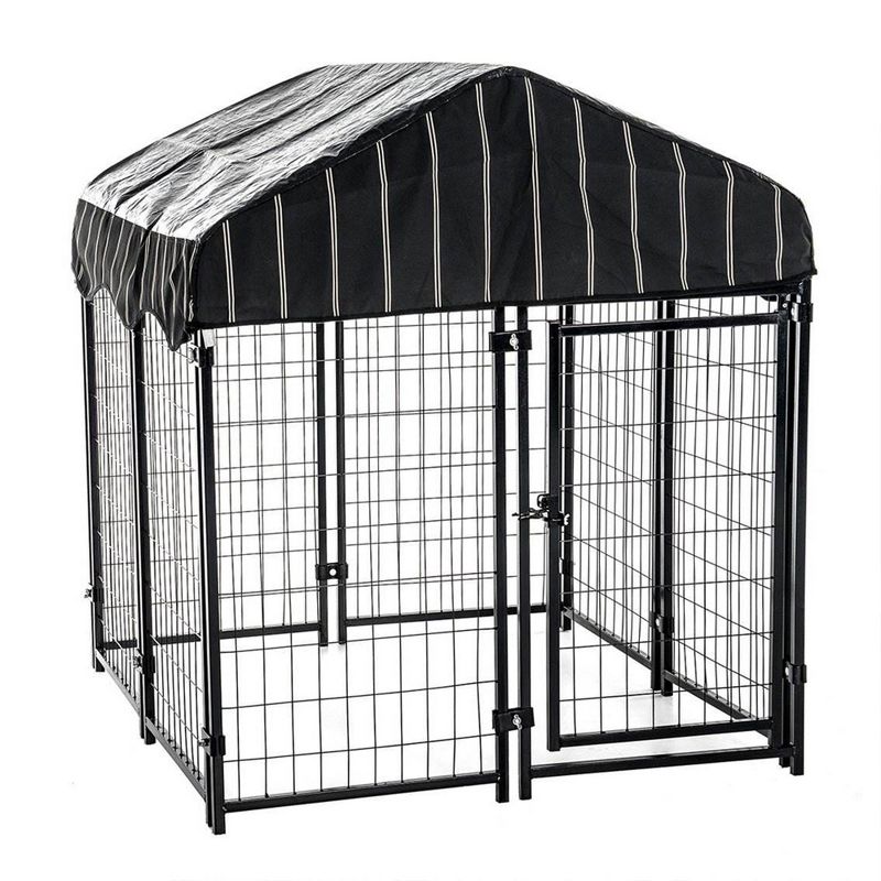 Lucky Dog 4' x 4' x 4.5' Covered Wire Dog Fence Kennel Pet Play Pen (2 Pack), 2 of 7