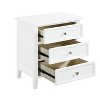 PAGED Wooden Nightstand with 3 Storage Drawers, Modern Side Table with Handles, Bedside Cabinet for Bedroom, Living Room - 3 of 4