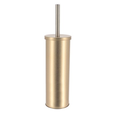 Evideco French Home Goods Modern Brushed Gold Toilet Bowl Brush Set with Stainless Steel Handle