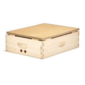 Little Giant Professional and Backyard Beekeeping Bee Hive/Apiary Winterizer Solid Pine Wood Hot Box Insulator with Moisture Board, Brown - 1 of 3
