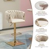 MOONMISS Vintage Bar Stools with Back and Footrest Counter Height Dining Chairs 2PC - 3 of 4
