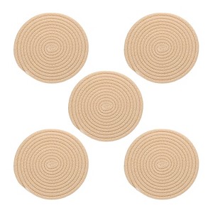 Unique Bargains Heat-resistant Cotton Bohemian Style Double-sided Mat 8 Inch 5 Pcs - 1 of 3
