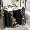 Bathroom Vanity with Sink Combo, Solid Wood Freestanding Cabinet with 3 Drawers & Soft-Close Doors, Modern Storage Vanity Set-Maison Boucle - 2 of 4