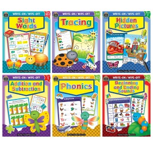 Teacher Created Resources® Early Learning Essentials Write & Wipe Activity Book Kit – Literacy, Math, and Fine Motor Skills - 1 of 4