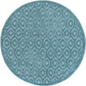 Unique Loom    Outdoor Trellis Textured Spatial Area Rug - 1 of 4