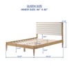 GDFStudio Barrister Modern Rubberwood Bed Frame with Chenille Upholstered Headboard - 3 of 4