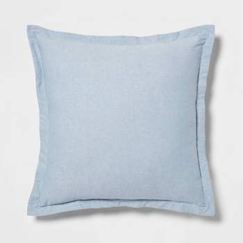 Euro Cotton Linen Blend Chambray Decorative Throw Pillow - Threshold™