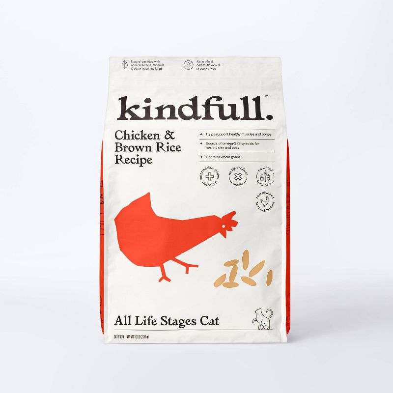 Chicken &#38; Brown Rice Recipe Dry Cat Food - 16lbs - Kindfull&#8482;, 1 of 6