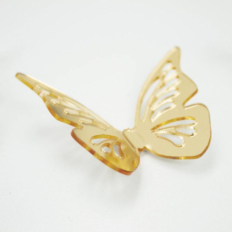 3D Butterflies Peel and Stick Mirror Gold - RoomMates, 5 of 7