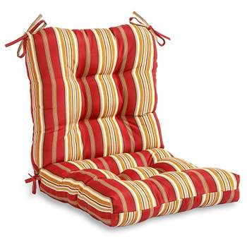 Kensington Garden 24x22 Multi-stripe Outdoor High Back Chair Cushion  Sapphire : Target
