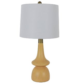 26" Carlita Table Lamp Natural Wood - Decor Therapy