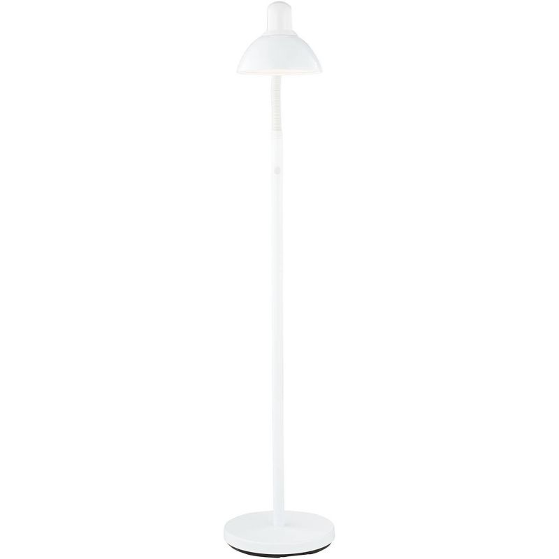 360 Lighting Modern Floor Lamp Adjustable Gooseneck Arm 56" Tall White Metal for Living Room Reading Bedroom Office, 4 of 9