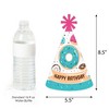 Big Dot of Happiness Donut Worry, Let’s Party - Cone Happy Birthday Party Hats for Kids and Adults - Set of 8 (Standard Size) - 3 of 4