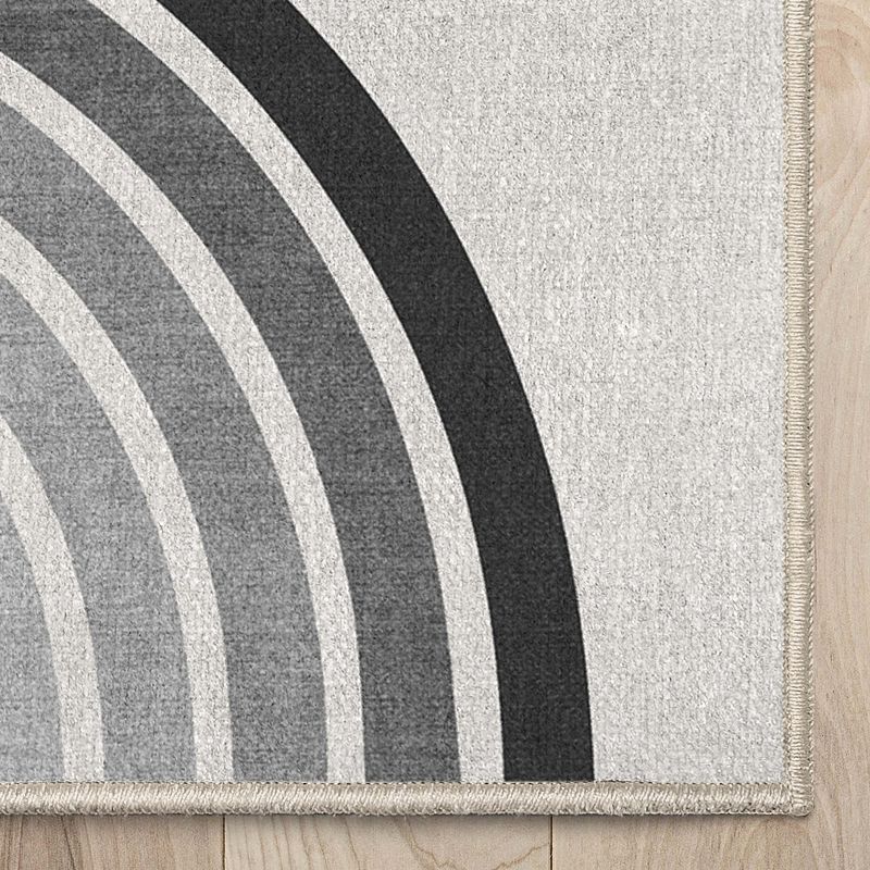 Well Woven Geometric Modern Flat-Weave Area Rug - Dark Curves - For Living Room, Dining Room and Bedroom, 5 of 9