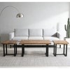 Spassway Coffee Table with 2-Piece End Tables Set for Living Room Mid-Century Modern Sofa Table with Metal Legs Small Tea Table for Waiting Room - 2 of 4