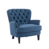 32.5" Upholstered Accent Chair with Solid Wood Legs and Nailhead Trim - 3 of 4