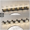 Garvee Modern Crystal Bathroom Vanity Lights Black Bathroom Light Fixtures Crystal Vanity Shower Lights Over Mirror, Mirror Glass - 3 of 4