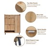 Shoe Cabinet Rattan with 2 Flip Drawers and 3-Tier Shoe Storage Cabinet, Narrow Shoe Rack Cabinet - 4 of 4