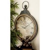 Olivia & May 30"x21" Metal Pocket Watch Style Wall Clock with Rope Accent Brown : Nautical Indoor Decor, Analog Display - 2 of 4
