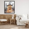 Stupell Industries Stacked Jack-o-Lanterns with Witch Hat Floating Frame Canvas Art - 3 of 4