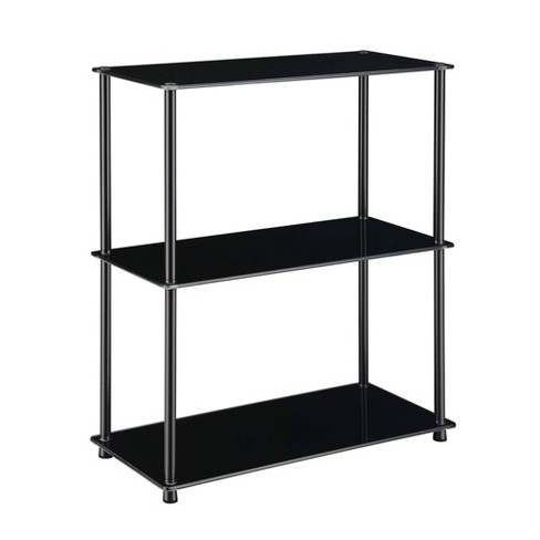 Black deals glass shelf