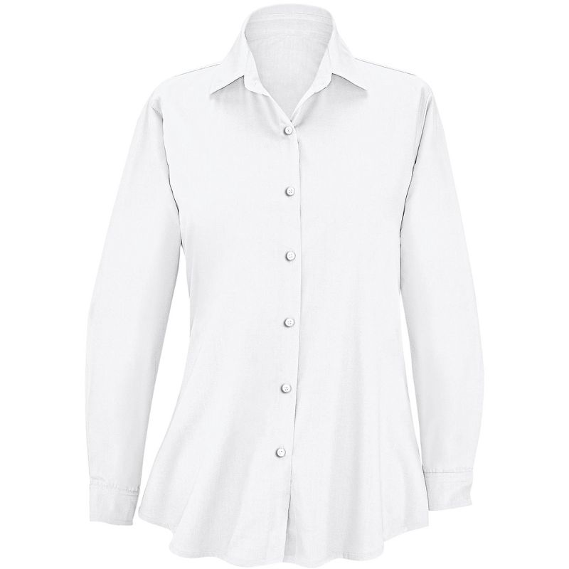 Collections Etc No-iron Tunic Length Shirt, 4 of 6