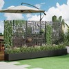 PexFix 72 in. x 47 in. Outdoor Metal Trellis with Planter Box in Street Pattern in Black - 4 of 4