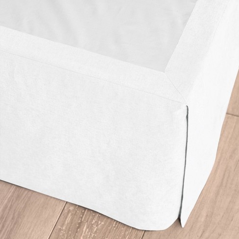 Full Queen Linen Blend Bedskirt White Casaluna Target