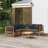 vidaXL Garden Lounge Set Dark Gray - 2 of 4